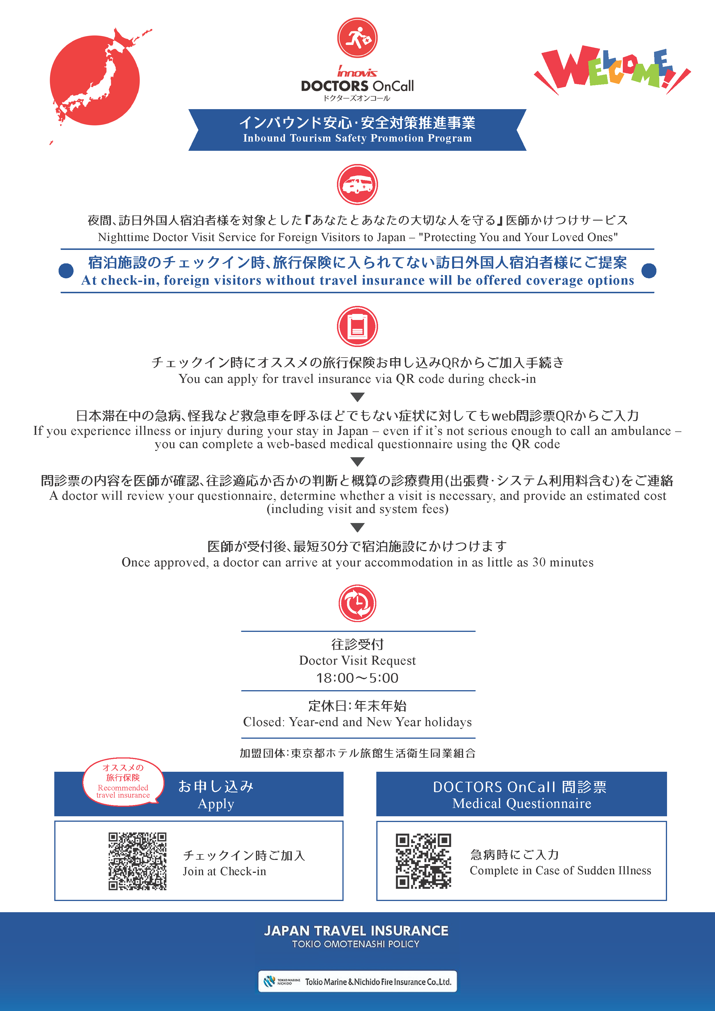 ドクターズオンコール×インバウンド保険のご案内　